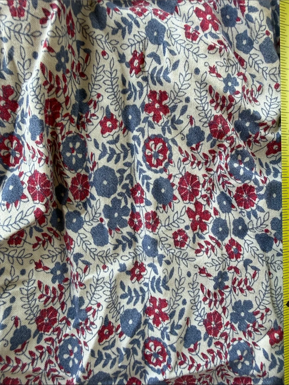 5-6 Girls' vintage Floral Boho Long-Sleeve Dress in Red and Blue💜🦄
